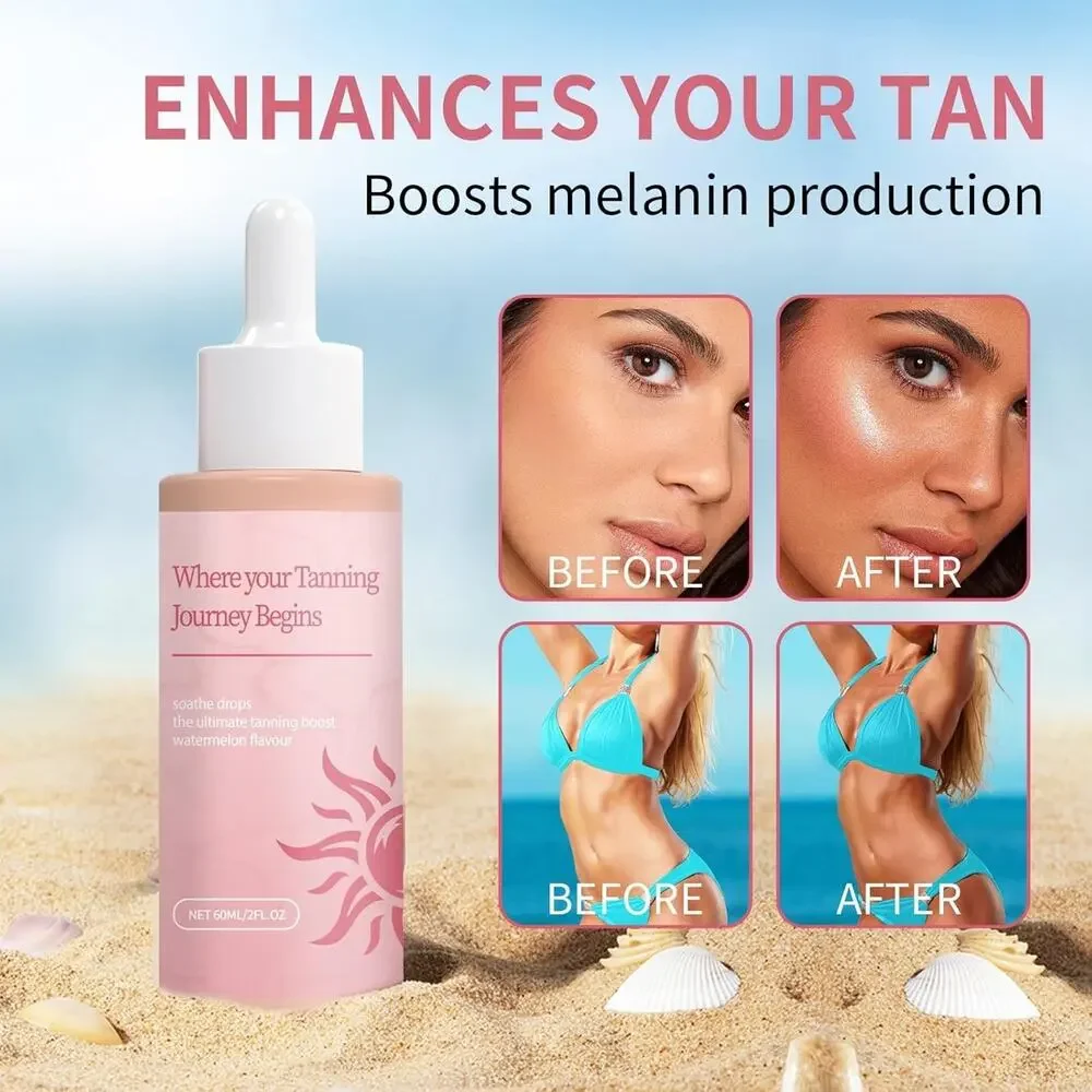 Sunless Tanning Drops Natural Self Tanning Drops Sun-Kissed Glow Liquid 60ml - Picture 13 of 15